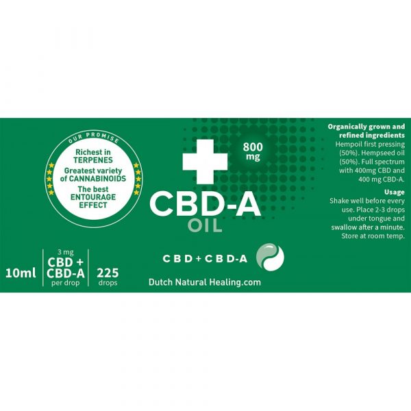 CBD-A Öl 10ml - 8% (800mg) – Bild 2